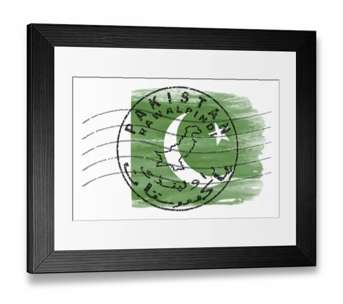 Framed Print : Pakistan Rawalpindi Round Seal Map Design Framed Print : Pakistan Rawalpindi Round Seal Map Design