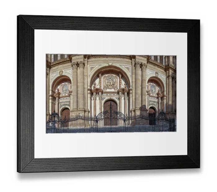 Framed Print : Baroque facade from the 16th century of the Catholic Cathedral Framed Print : Baroque facade from the 16th century of the Catholic Cathedral