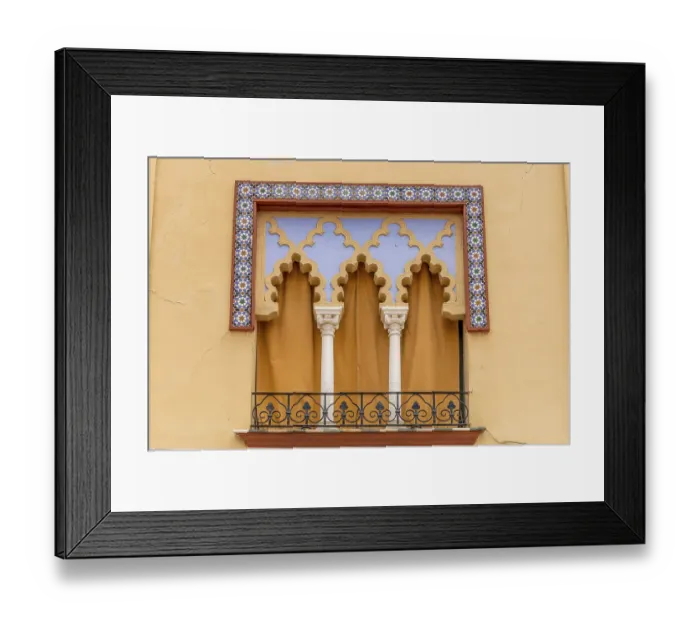 Framed Print : Window from the era of Moorish Spain in Calle C