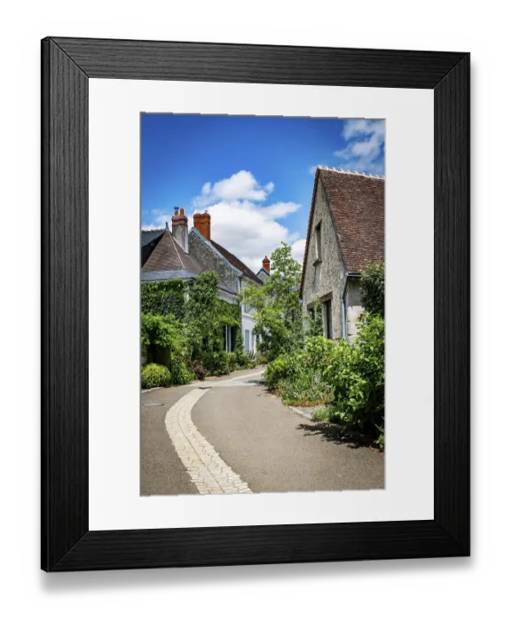 Framed Print : Old houses in the picturesque village of Chedigny in the Loire Valley Framed Print : Old houses in the picturesque village of Chedigny in the Loire Valley