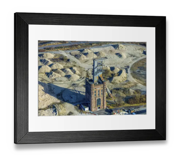 Framed Print : Aerial view, former Prosper colliery with Malakow tower