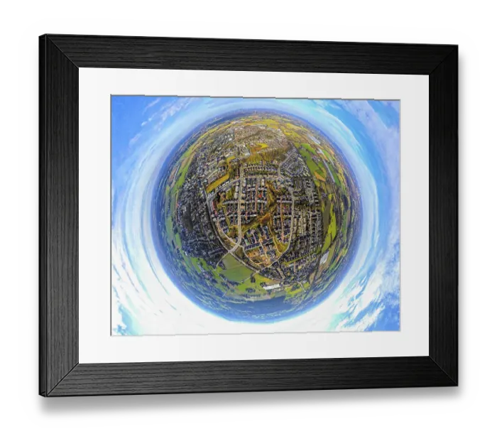 Framed Print : Aerial view, Kirchhellen, Bottrop