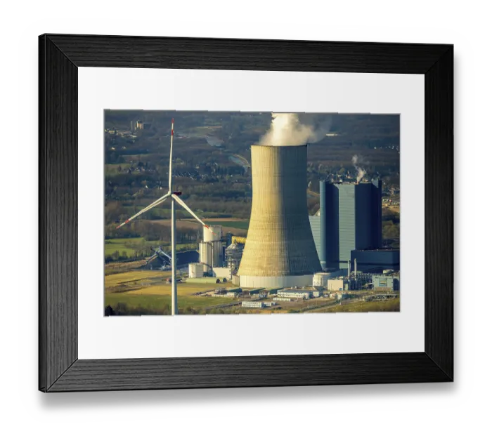 Framed Print : Aerial view, power plant Datteln 4 Framed Print : Aerial view, power plant Datteln 4
