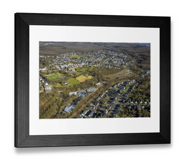 Framed Print : Aerial view, site of the former Gottessegen colliery