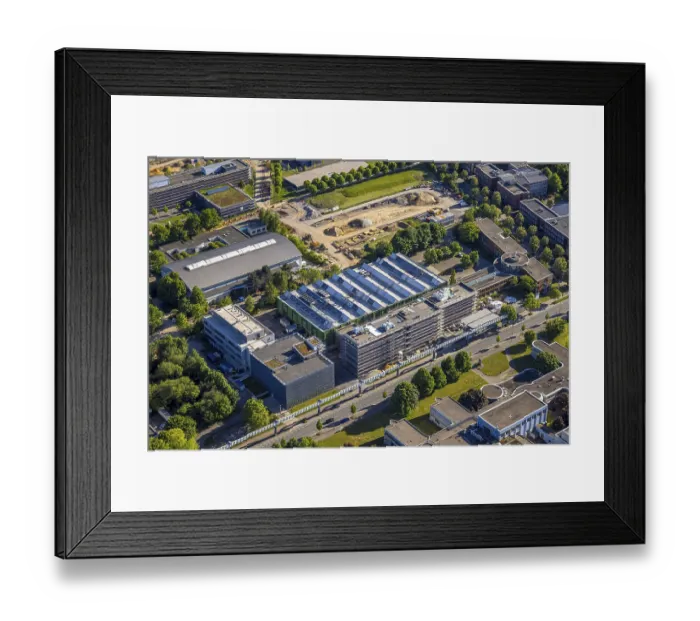 Framed Print : Aerial view, TU Technical University Dortmund TZDO Technology Centre Dortmund Framed Print : Aerial view, TU Technical University Dortmund TZDO Technology Centre Dortmund
