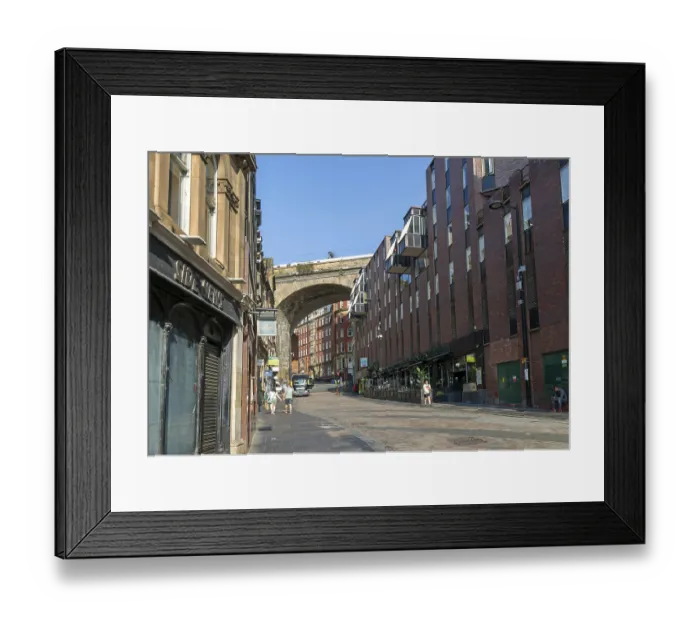 Framed Print : Historic street and bridge, The Side