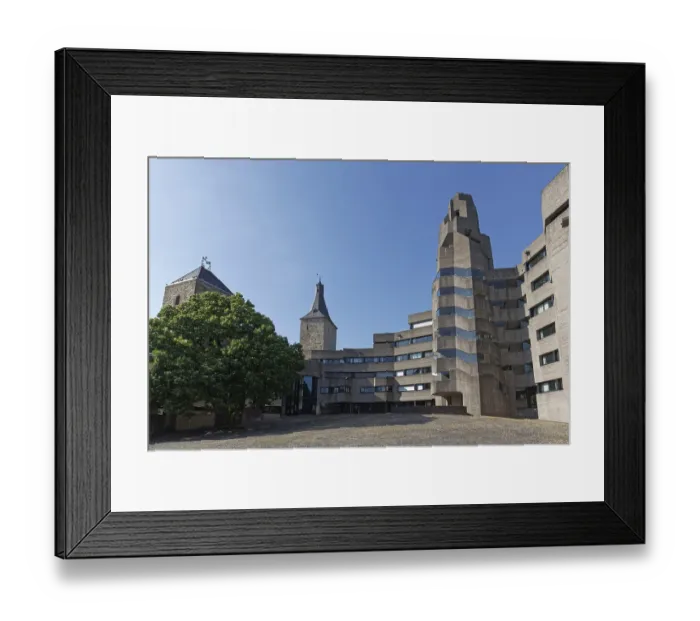 Framed Print : Bensberg Town Hall with stair tower
