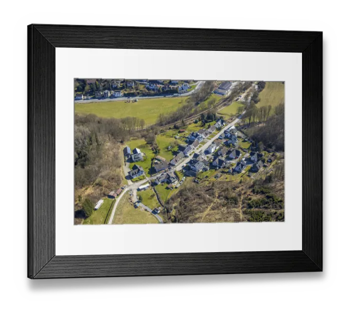 Framed Print : Aerial view, residential area, local view