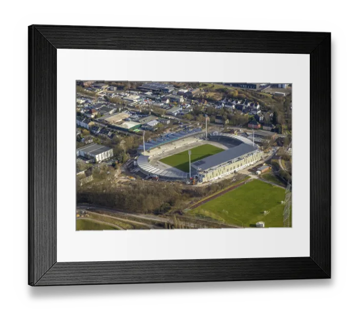 Framed Print : Aerial view, Lohrheidestadion Wattenscheid