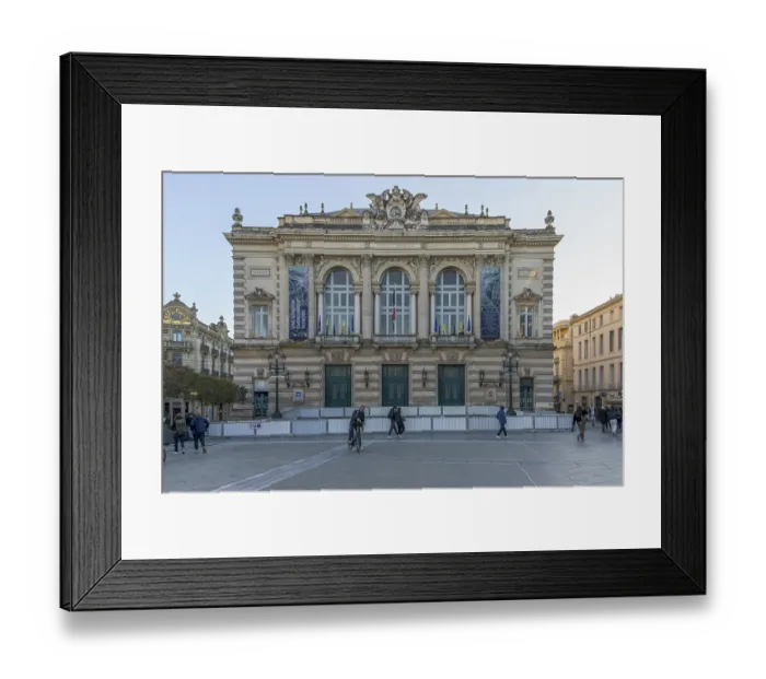 Framed Print : Place de la Comedie with beautiful old building of the Opera National