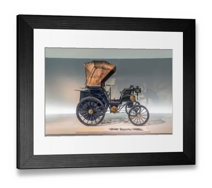 Framed Print : Daimler belt-driven car Vis-a-Vis from 1896