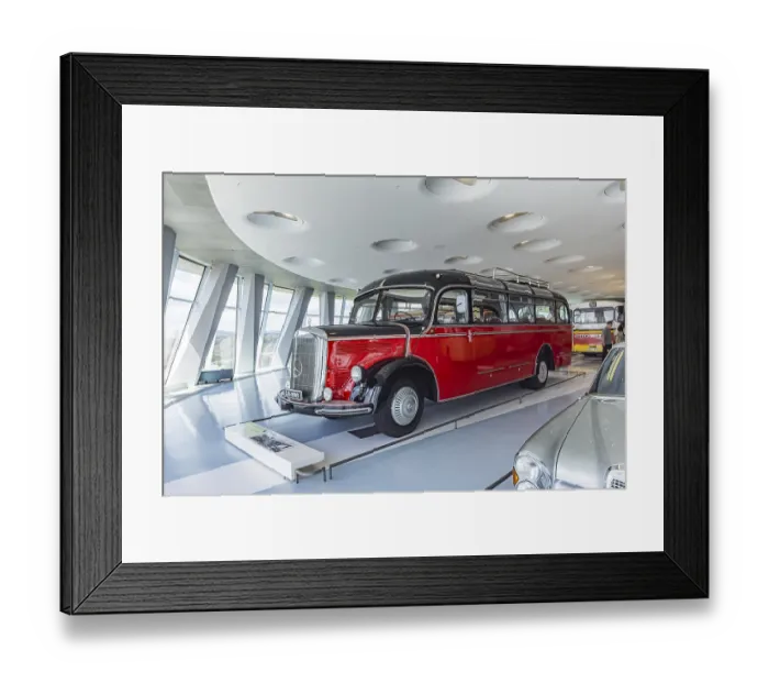 Framed Print : Mercedes-Benz O 3500 all-weather touring coach from 1952