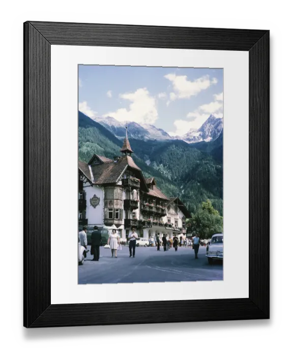 Framed Print : Hotel Kassl Posthotel, Oetz, Imst district
