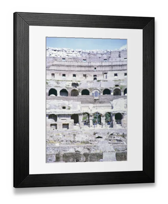 Framed Print : Archaeological site of the Roman Colosseum amphitheatre ruins