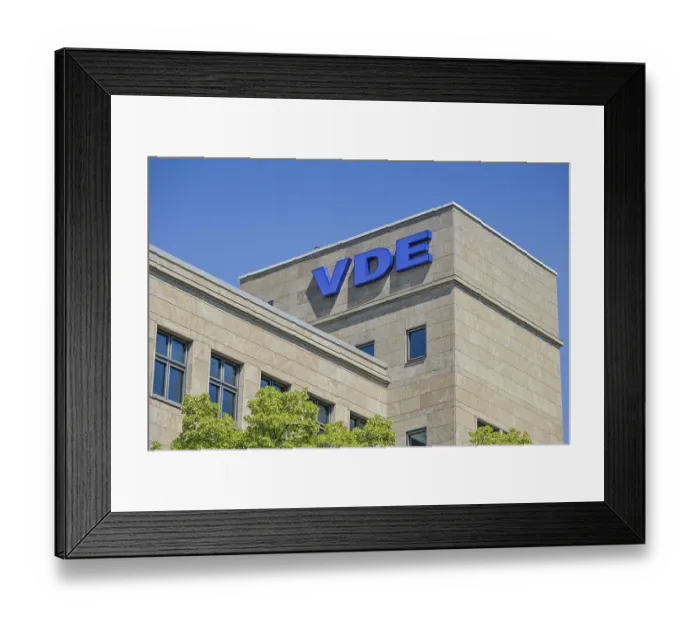 Framed Print : VDE House, architect Hans Hertlein Framed Print : VDE House, architect Hans Hertlein