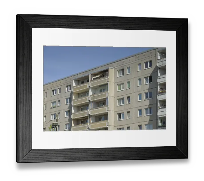 Framed Print : Prefabricated building, Schonefelder Chaussee
