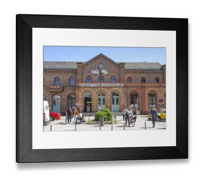 Framed Print : Railway station, Konigs-Wusterhausen