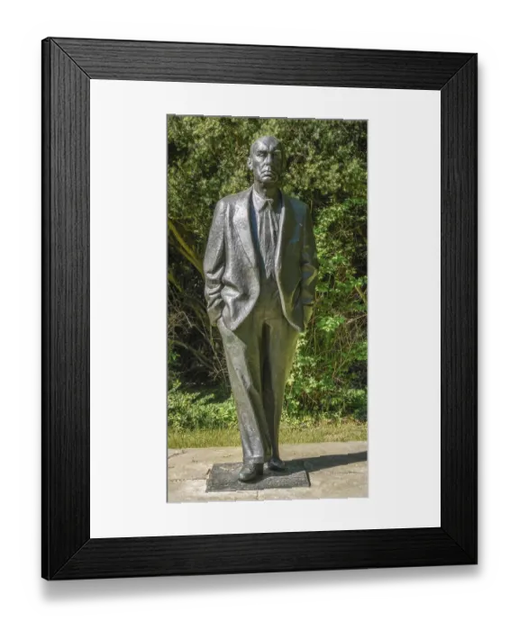 Framed Print : Statue of Johannes R. Becher, SeestraBe Framed Print : Statue of Johannes R. Becher, SeestraBe