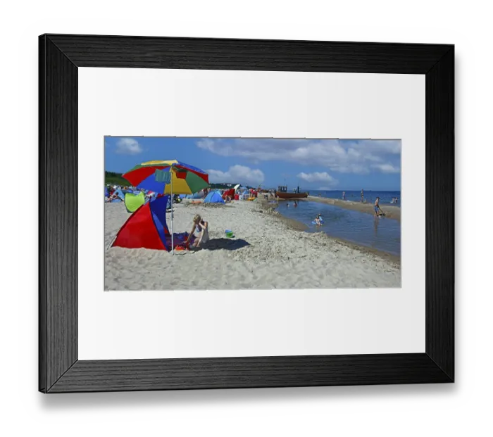 Framed Print : Beach, Ahlbeck-Heringsdorf seaside resort