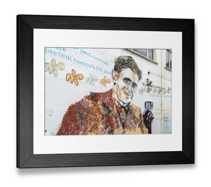 Framed Print : George Orwell mural picture Southwold
