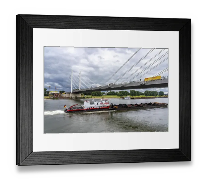 Framed Print : Rhine bridge Duisburg-Neuenkamp