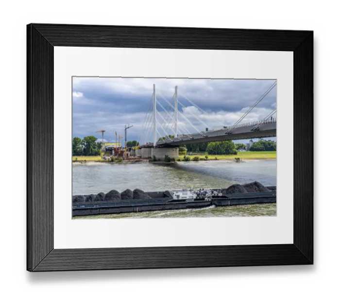 Framed Print : Rhine bridge Duisburg-Neuenkamp