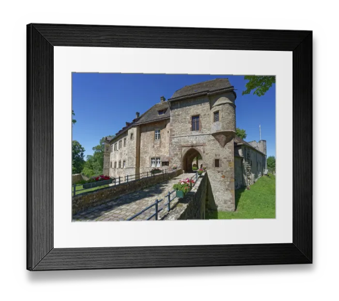Framed Print : Dringenberg Castle is a medieval hilltop castle in Dringenberg in the district of Hoxter