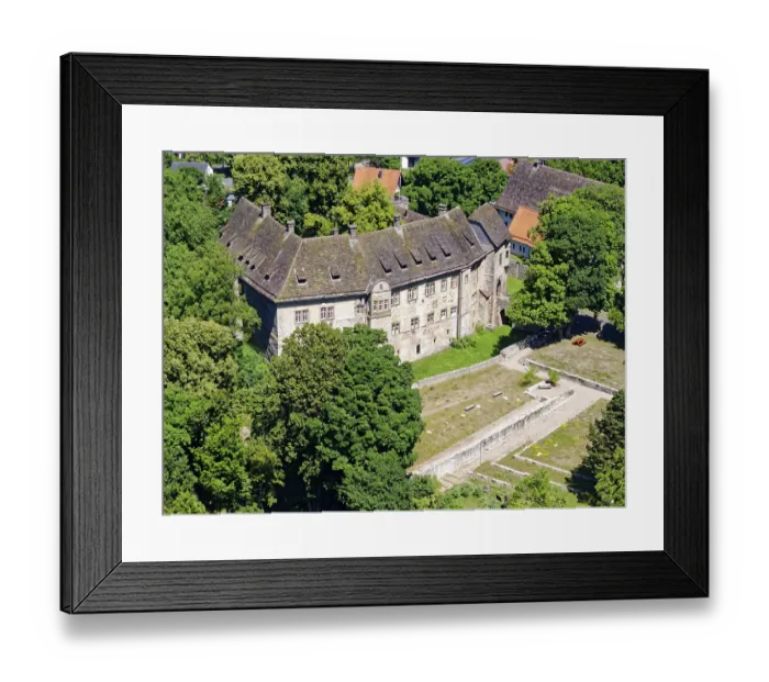Framed Print : Dringenberg Castle is a medieval hilltop castle in Dringenberg in the district of Hoxter