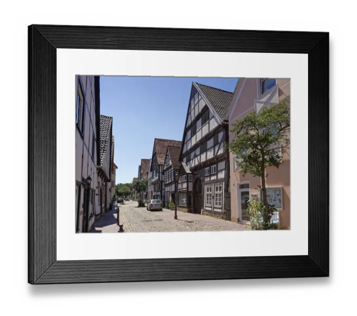 Framed Print : BackerstraBe in the historic old town centre of Rinteln