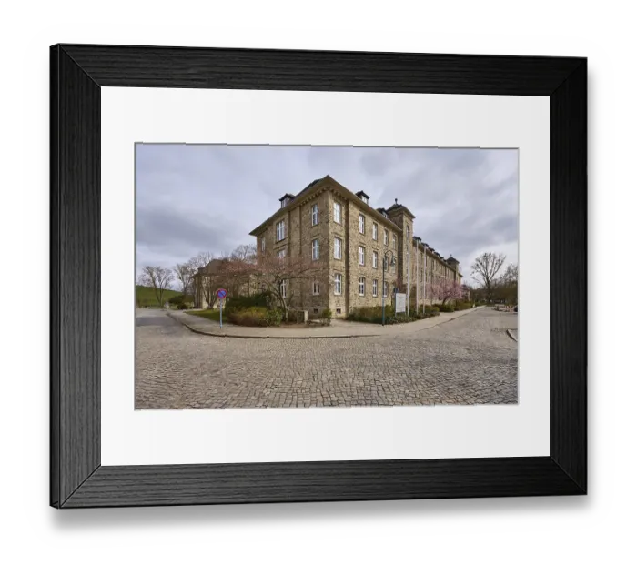 Framed Print : Tax office, sandstone building