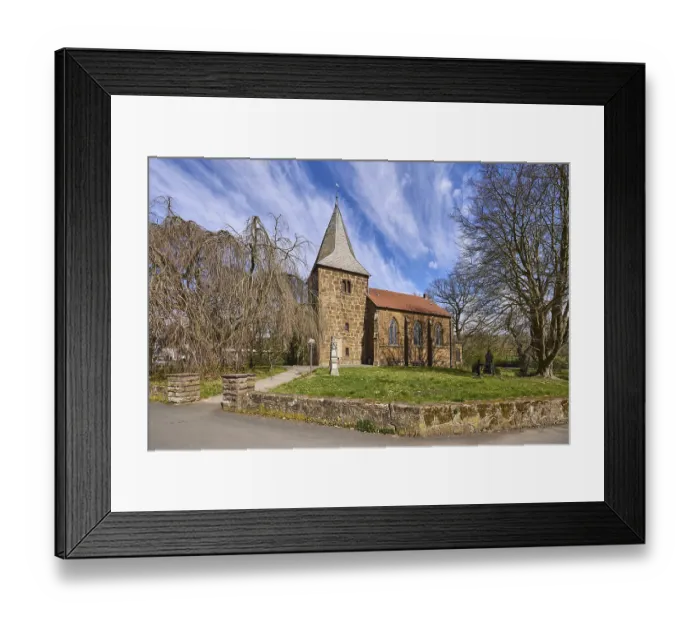 Framed Print : Volmerdingsen Protestant Church