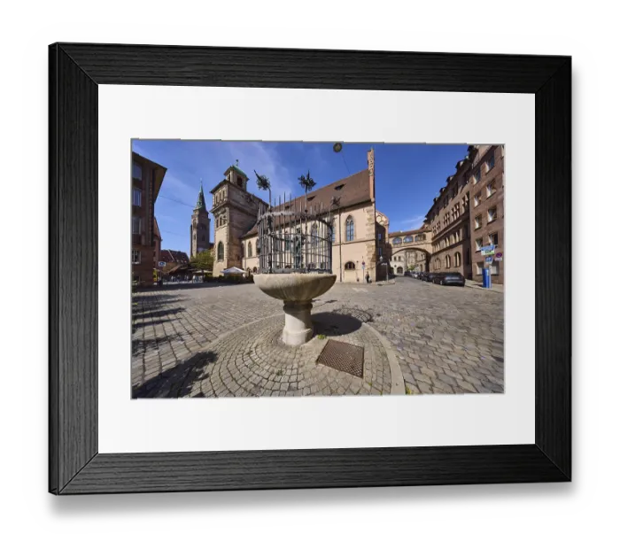 Framed Print : Goose man fountain, ore founder Pankraz Labenwolf