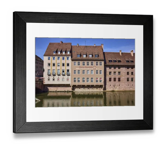 Framed Print : River Pegnitz, Spital-Apotheke