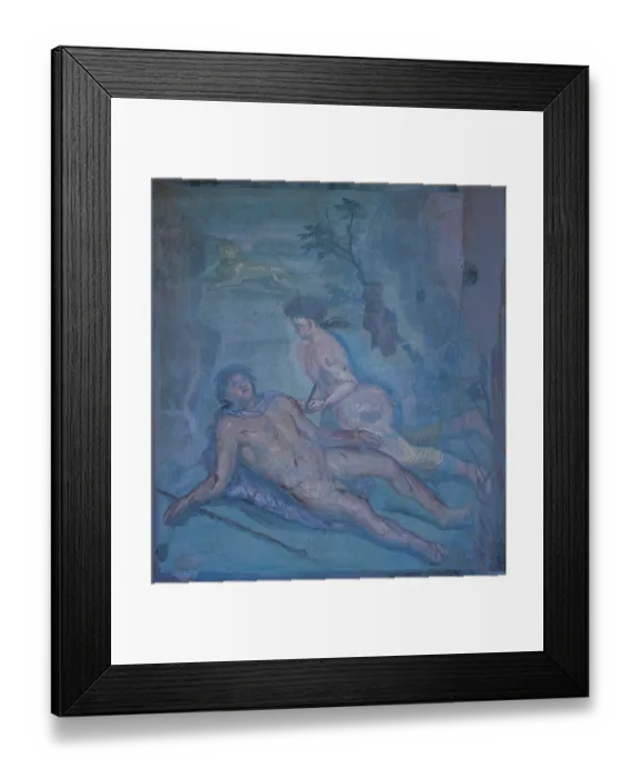 Framed Print : Mural of Loreius Tibeurtinus, Pyramus and Thisbe Framed Print : Mural of Loreius Tibeurtinus, Pyramus and Thisbe