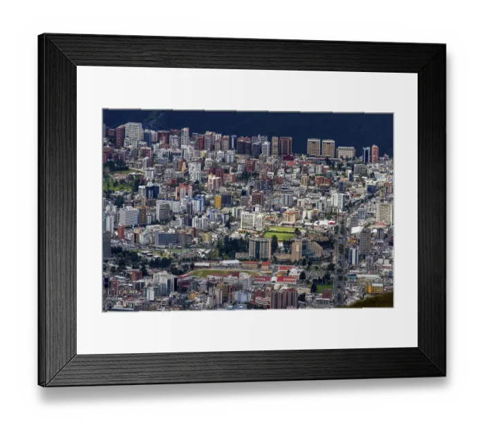 Framed Print : City of Quito, View from the Cruz Loma cable car station