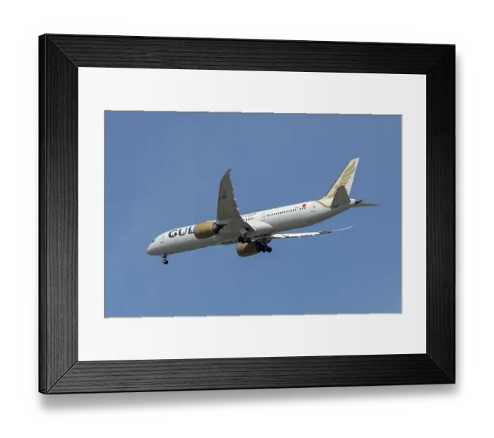 Framed Print : Aircraft Gulf Air, A9C-FI, Boeing 787-9 Dreamliner Framed Print : Aircraft Gulf Air, A9C-FI, Boeing 787-9 Dreamliner