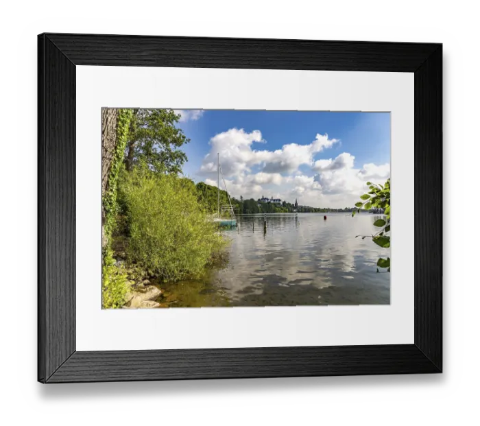 Framed Print : The Great Plon Lake, Nikolai Church and Plon Castle in Plon Framed Print : The Great Plon Lake, Nikolai Church and Plon Castle in Plon
