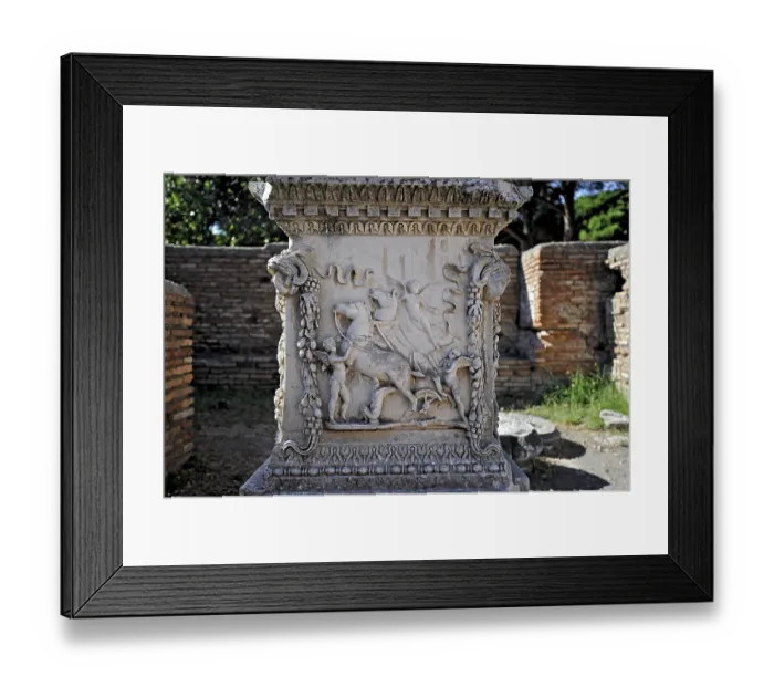 Framed Print : Relief on the sacred altar of Romulus and Remus