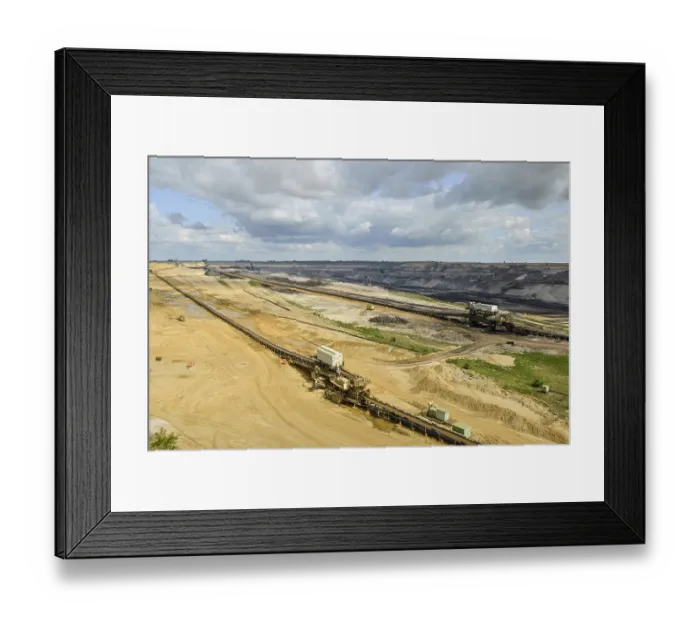 Framed Print : View into the opencast mine... Lignite (Garzweiler)