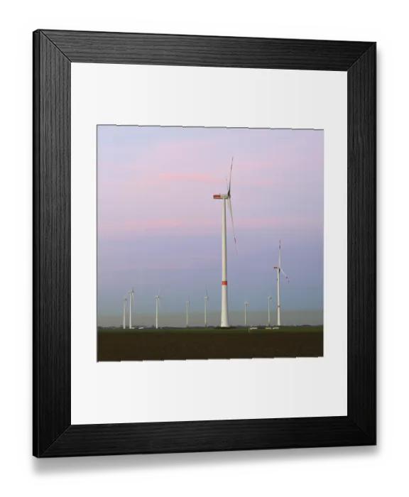 Framed Print : Wind turbines... Energy generation