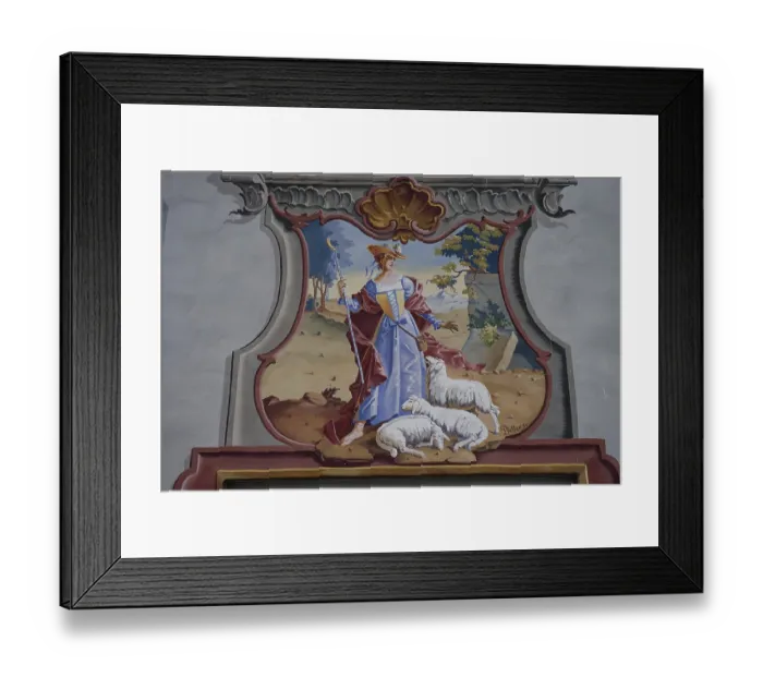 Framed Print : Luftlmalerei in Mittenwald Framed Print : Luftlmalerei in Mittenwald