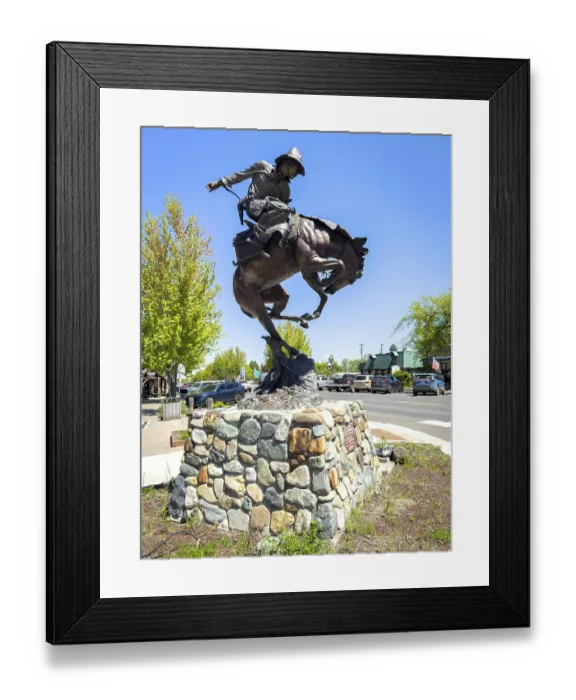 Framed Print : Bronze sculpture Attitude Adjustment by Austin Barton