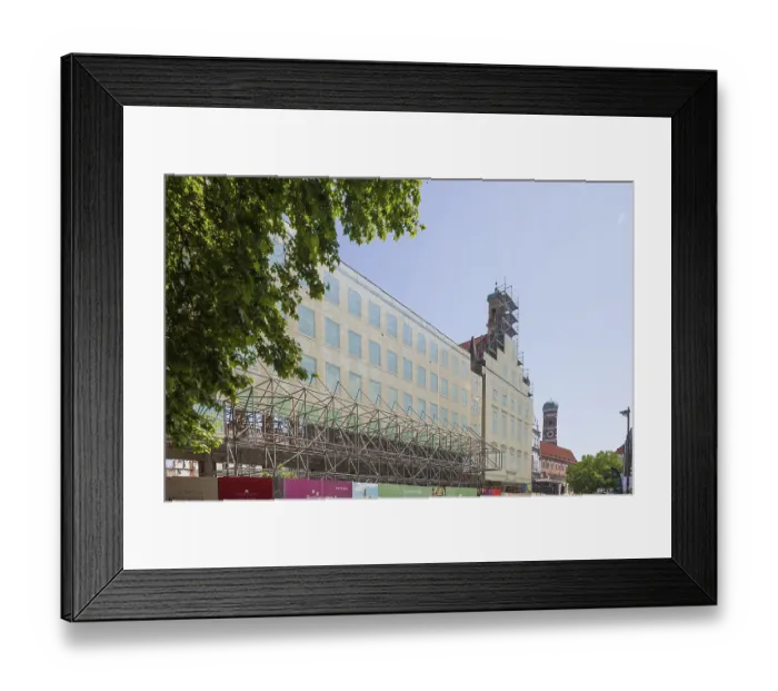 Framed Print : Scaffolded facade of the old academy in Neuhauser StraBe Framed Print : Scaffolded facade of the old academy in Neuhauser StraBe