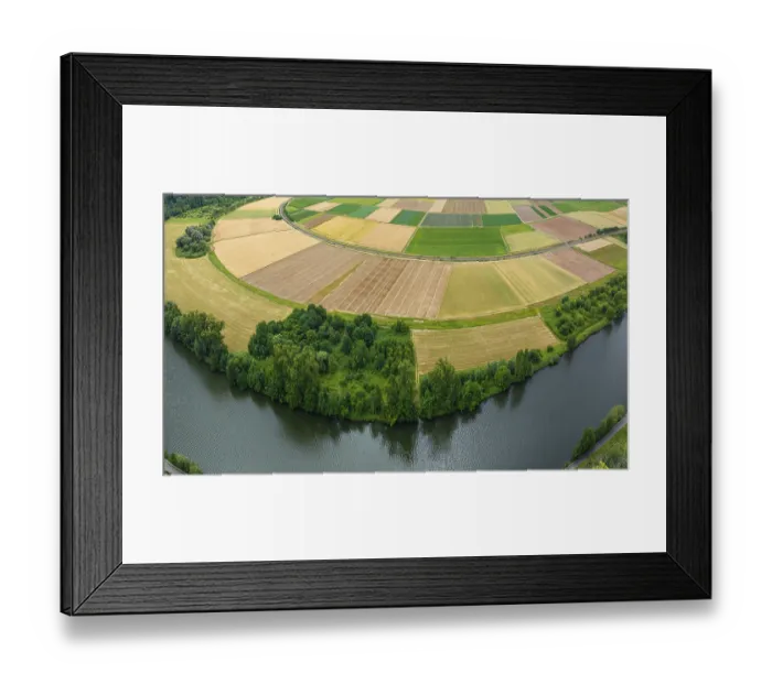 Framed Print : Agricultural area in the Neckarbogen near Lauffen am Neckar Framed Print : Agricultural area in the Neckarbogen near Lauffen am Neckar