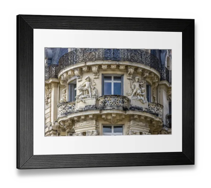 Framed Print : Place de la Comedie with beautiful old building Pathe Gaumont
