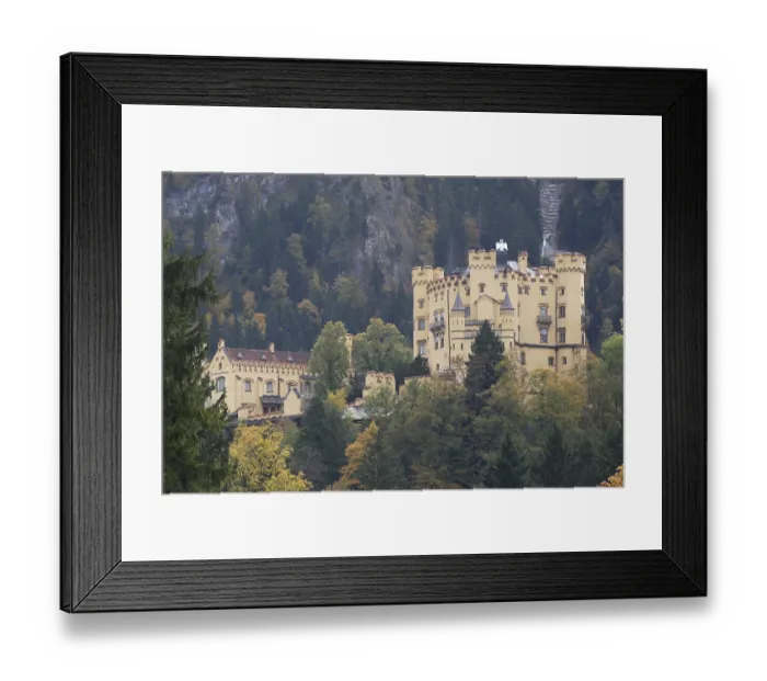 Framed Print : Hohenschwangau Castle near Fussen in autumn Framed Print : Hohenschwangau Castle near Fussen in autumn