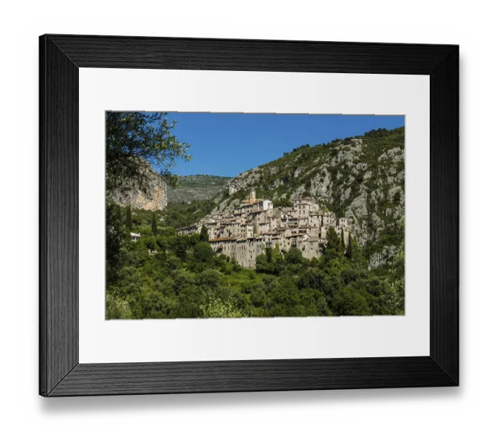 Framed Print : Picturesque medieval mountain village