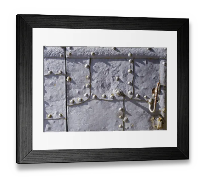 Framed Print : Door with fittings, Veste Coburg