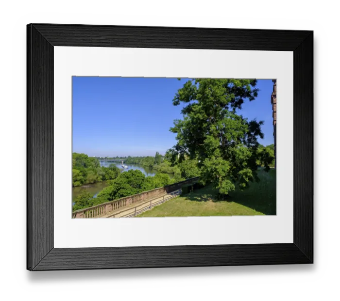 Framed Print : View of the Main, Schlossplatz