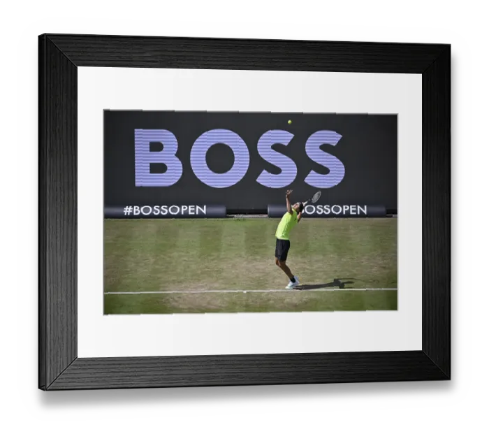 Framed Print : Alexander Zverev GER, action, serve Framed Print : Alexander Zverev GER, action, serve
